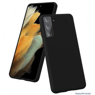 Samsung Galaxy S21 FE 5G Compatible Case Cover Liquid Silicone -Black